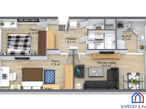 Prodaný byt 3+1 70 m²