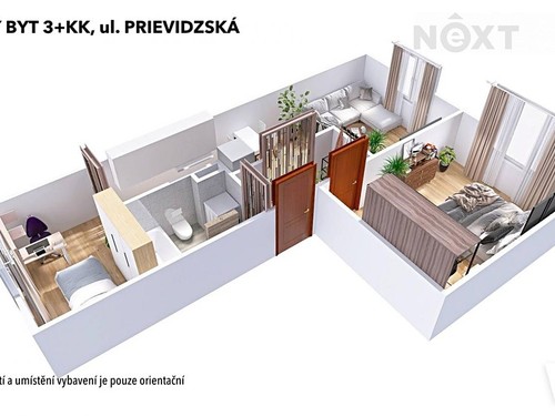 Prodaný byt 3+kk 56 m²