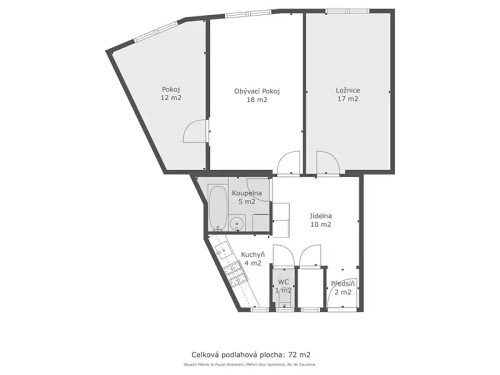 Prodej bytu 3+1 72 m²