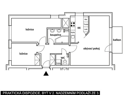 Prodaný byt 3+kk 67 m²