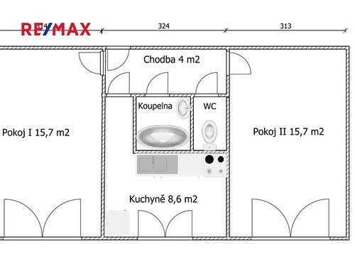Prodaný byt 2+1 47 m²