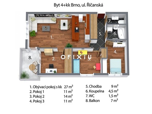 Prodaný byt 4+kk 85 m²