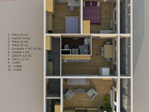 Prodaný byt 3+1 61 m²