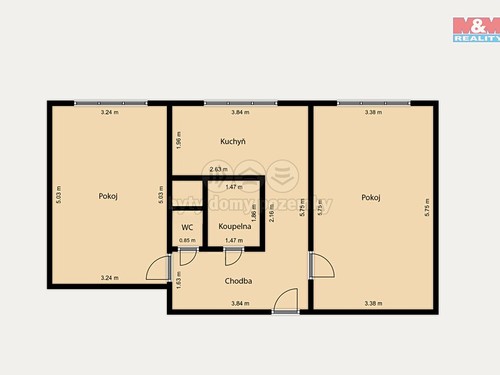 Prodaný byt 2+1 54 m²