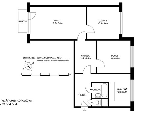 Prodaný byt 3+1 75 m²