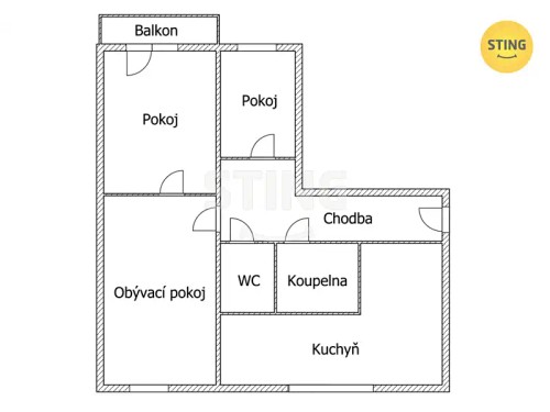 Prodej bytu 3+1 73 m²