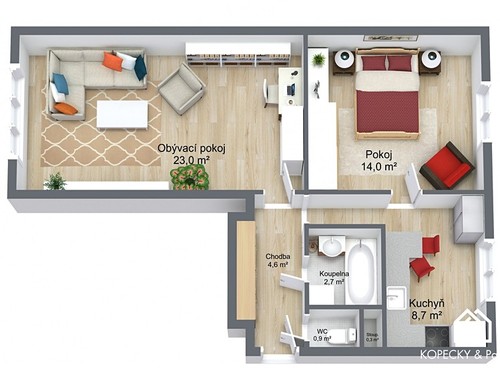 Prodaný byt 2+1 54 m²