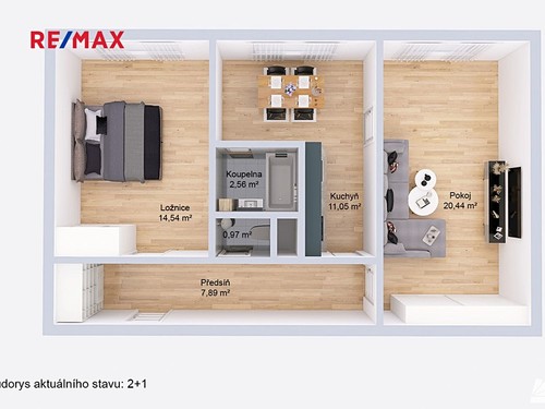 Prodaný byt 2+1 58 m²