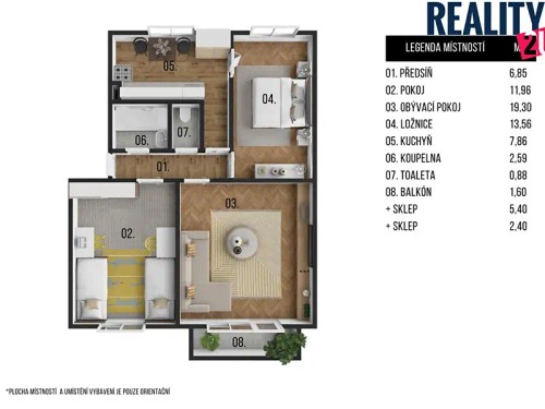 Prodaný byt 3+1 66 m²