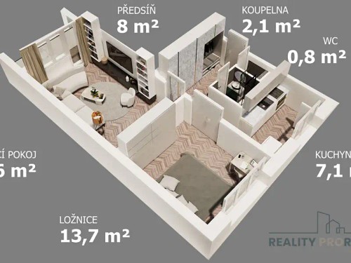 Prodaný byt 2+1 51 m²