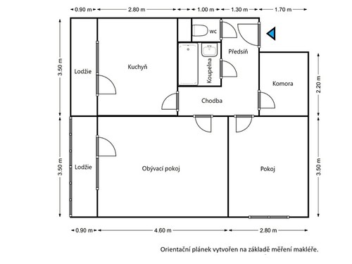 Prodaný byt 2+1 56 m²