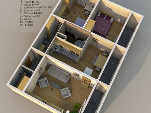 Prodaný byt 3+1 61 m²