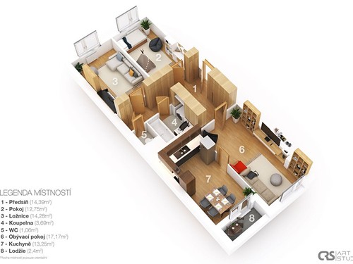 Prodaný byt 3+1 80 m²