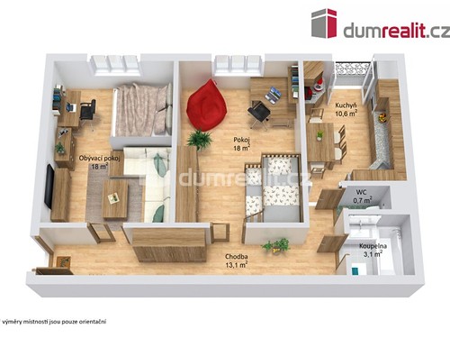 Prodaný byt 2+1 68 m²