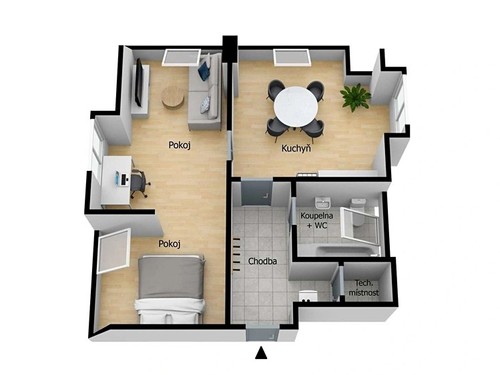 Prodaný byt 2+1 49 m²