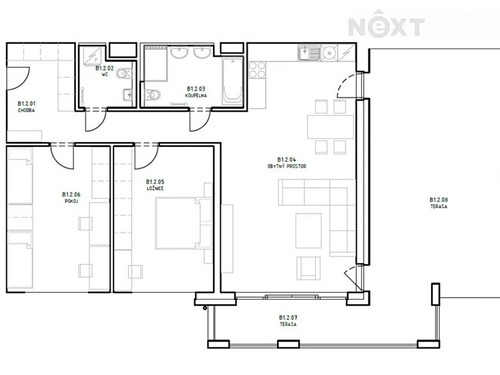 Prodaný byt 3+kk 101 m²