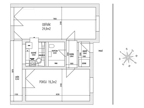 Prodaný byt 2+kk 58 m²