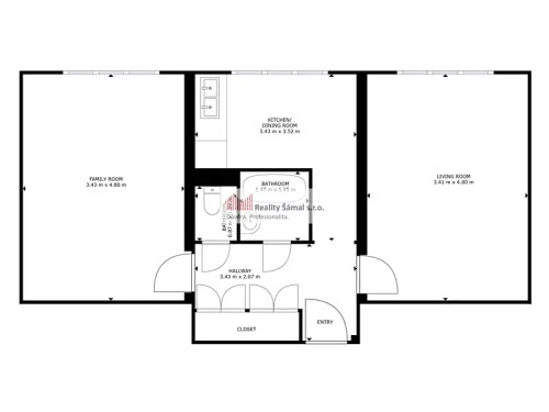 Prodaný byt 2+1 55 m²