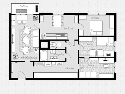 Prodaný byt 4+1 71 m²