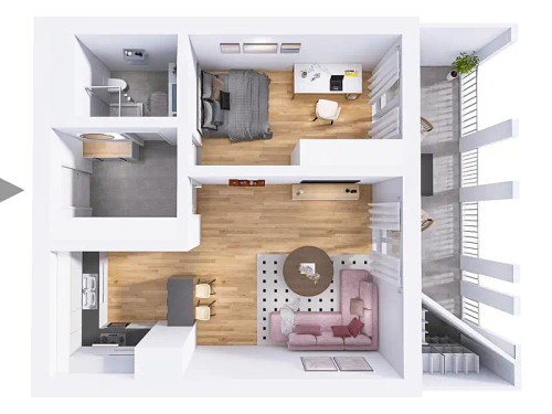 Prodaný byt 2+kk 58 m²