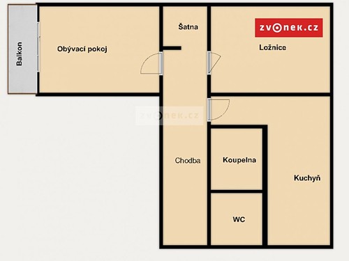 Prodaný byt 2+1 51 m²