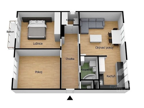 Prodaný byt 3+kk 74 m²
