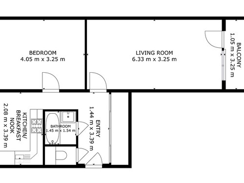 Prodaný byt 2+1 55 m²