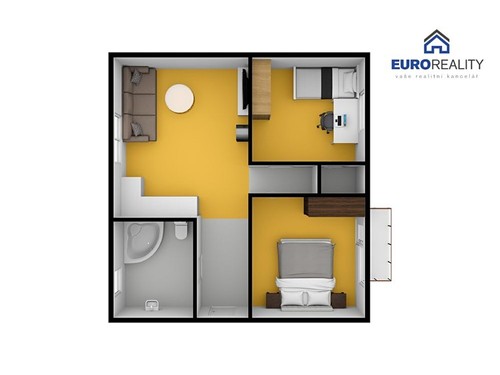 Prodaný byt 3+kk 64 m²