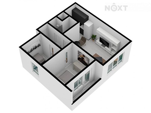 Prodaný byt 3+kk 43 m²