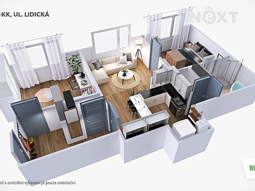 Prodaný byt 3+kk 64 m²