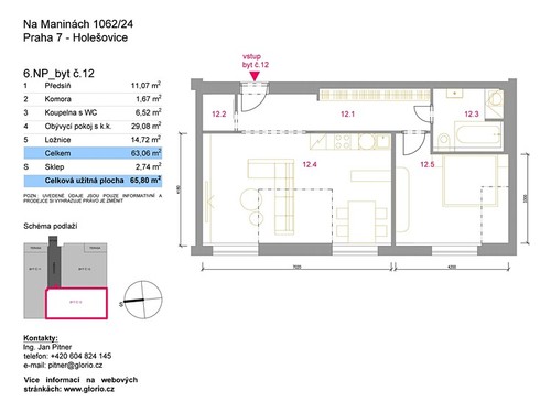Prodaný byt 2+kk 63 m²
