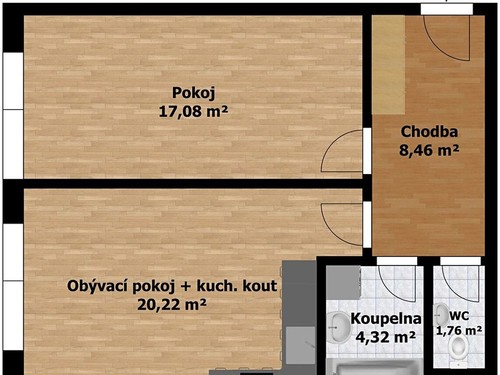 Prodaný byt 2+kk 52 m²