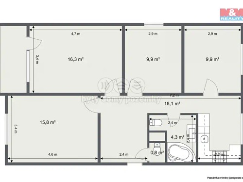 Prodej bytu 4+1 85 m²