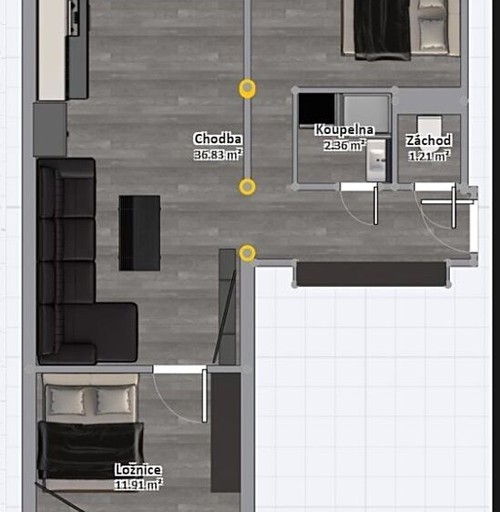 Prodaný byt 2+1 54 m²