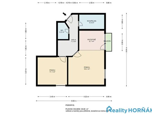 Prodaný byt 2+kk 48 m²