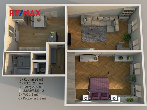 Prodaný byt 2+1 70 m²