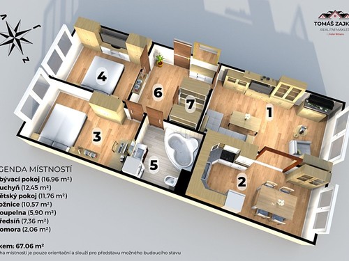 Prodaný byt 3+1 67 m²