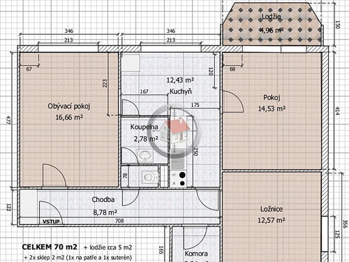 Prodaný byt 3+1 70 m²