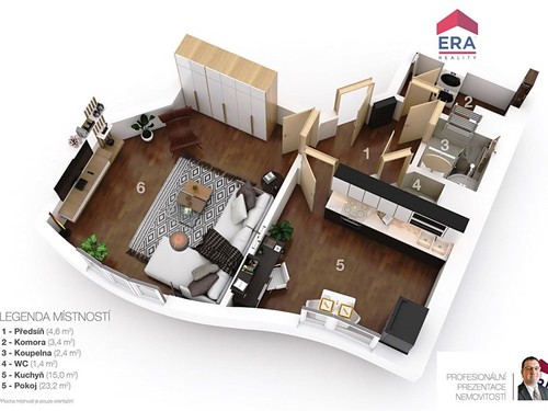 Prodaný byt 2+kk 53 m²