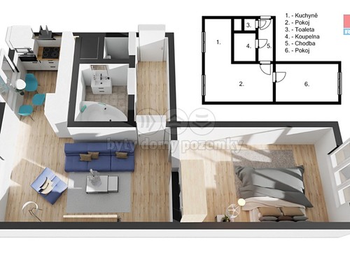 Prodaný byt 2+kk 54 m²