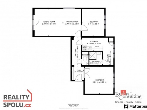 Prodaný byt 3+1 66 m²