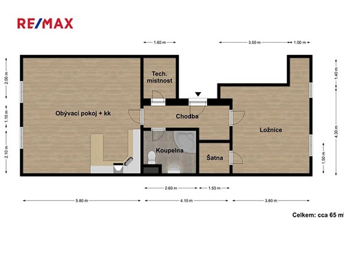 Prodaný byt 2+kk 65 m²