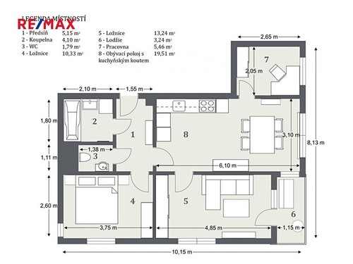 Prodaný byt 4+kk 65 m²