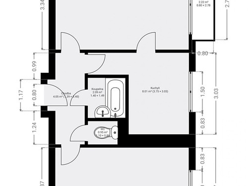 Prodaný byt 2+1 52 m²