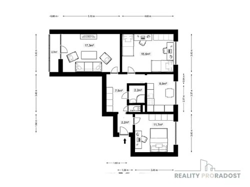 Prodaný byt 3+1 67 m²