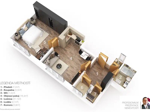 Prodaný byt 2+kk 57 m²