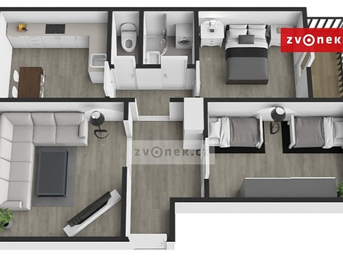 Prodaný byt 3+1 66 m²