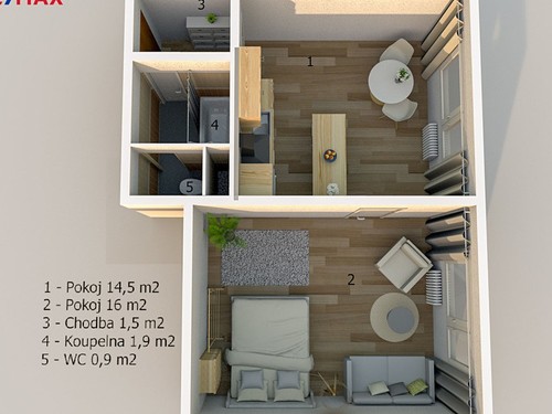 Prodaný byt 1+1 35 m²