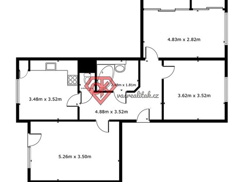 Prodaný byt 3+1 80 m²