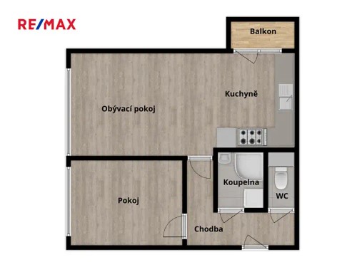 Prodaný byt 2+kk 43 m²